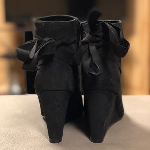 Black booties, size 6.5
